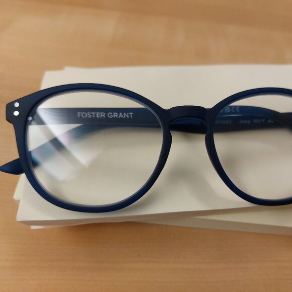 Simple Foster Grant Stylish Readers Reading Glasses NAVY LO1023 Joey 2 Powers - Picture 12 of 13
